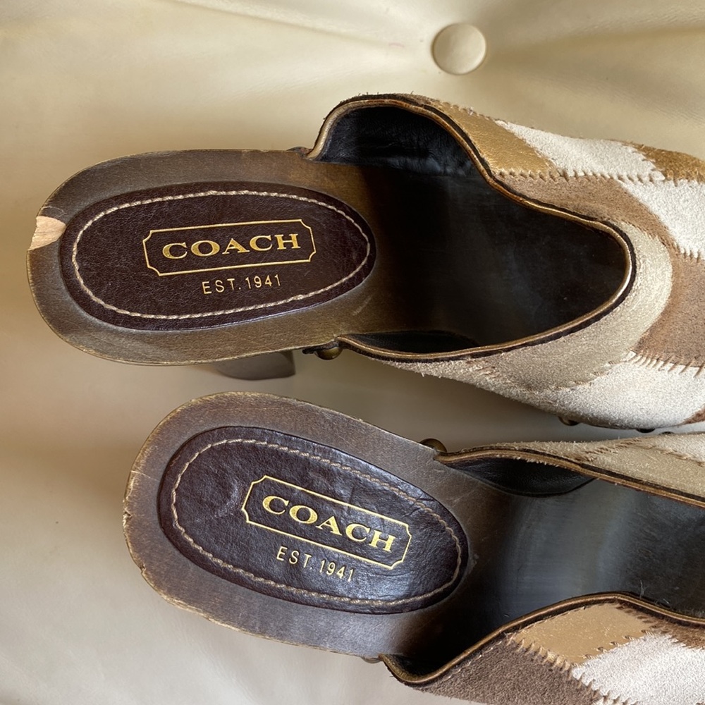Coach Patchwork Leather Clogs - image 3